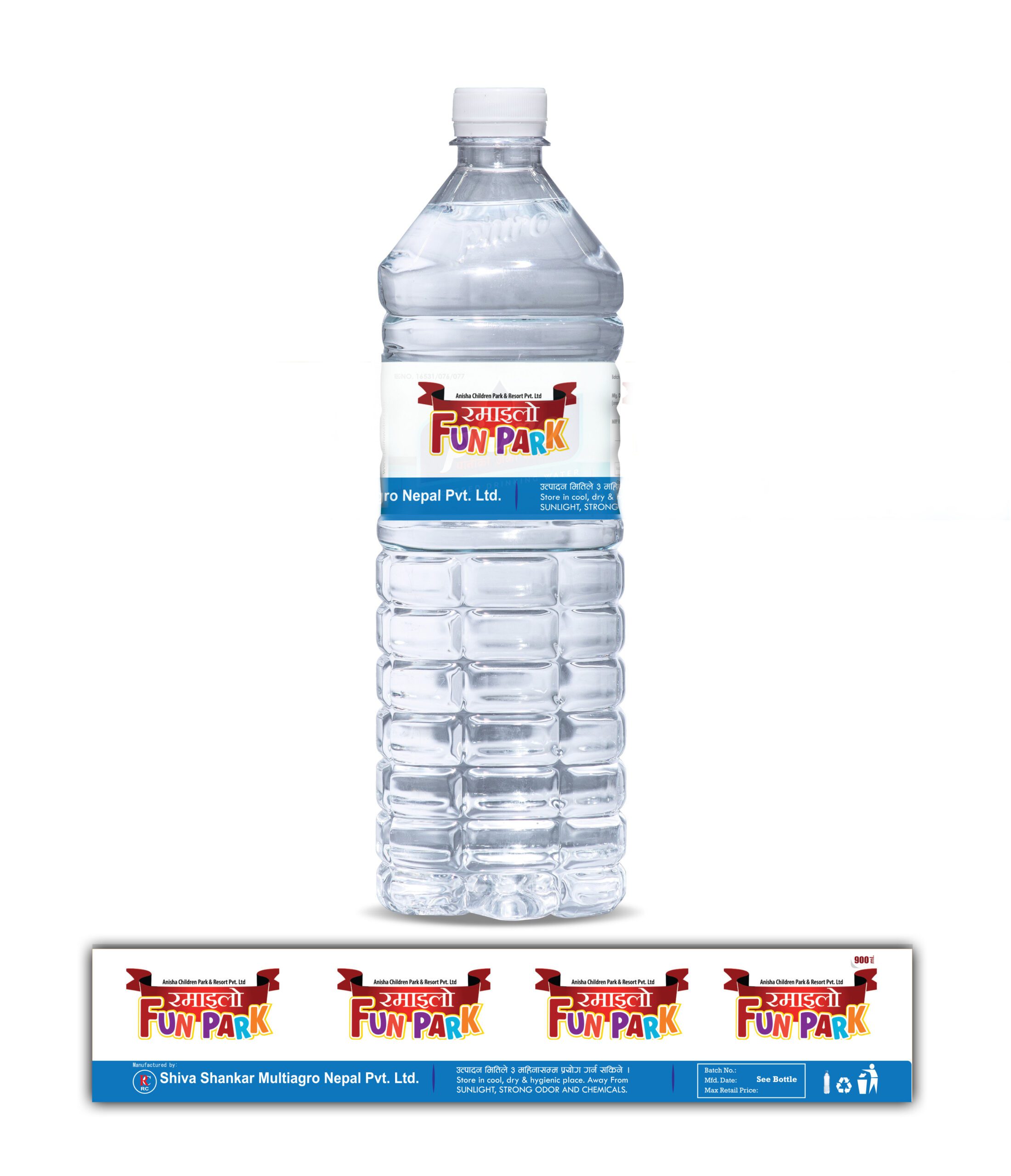 sticker design for mineral bottle in nepali