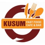 kusum fast food cafe & bar logo cafe bar logo